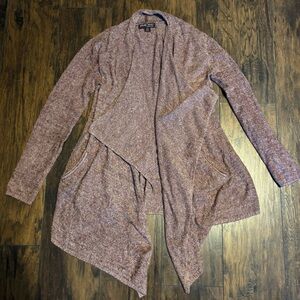 Barefoot Dreams Women’s Mauve Open Front Cardigan CozyChic Lite Island Wrap S/M
